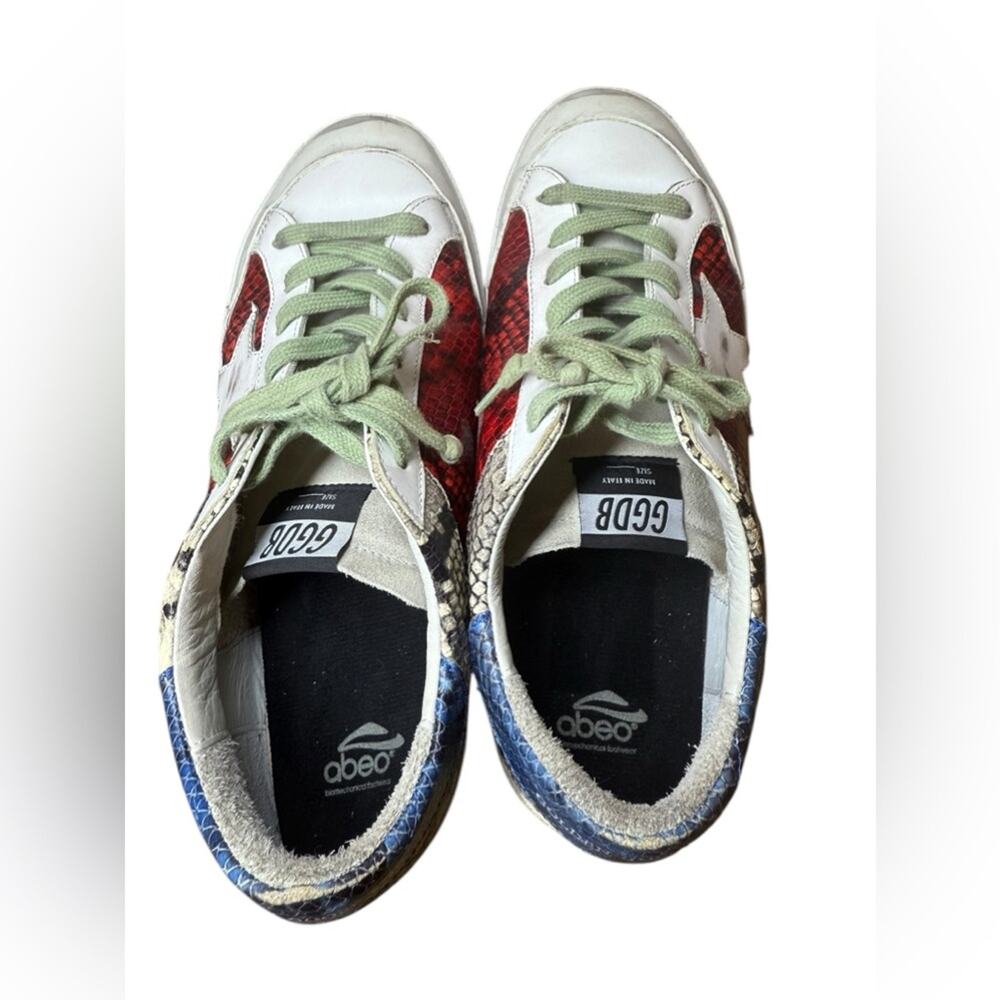 Golden Goose Superstar Sneaker Multi Color Snake White Star Size 41 or US 11 - Picture 5 of 12